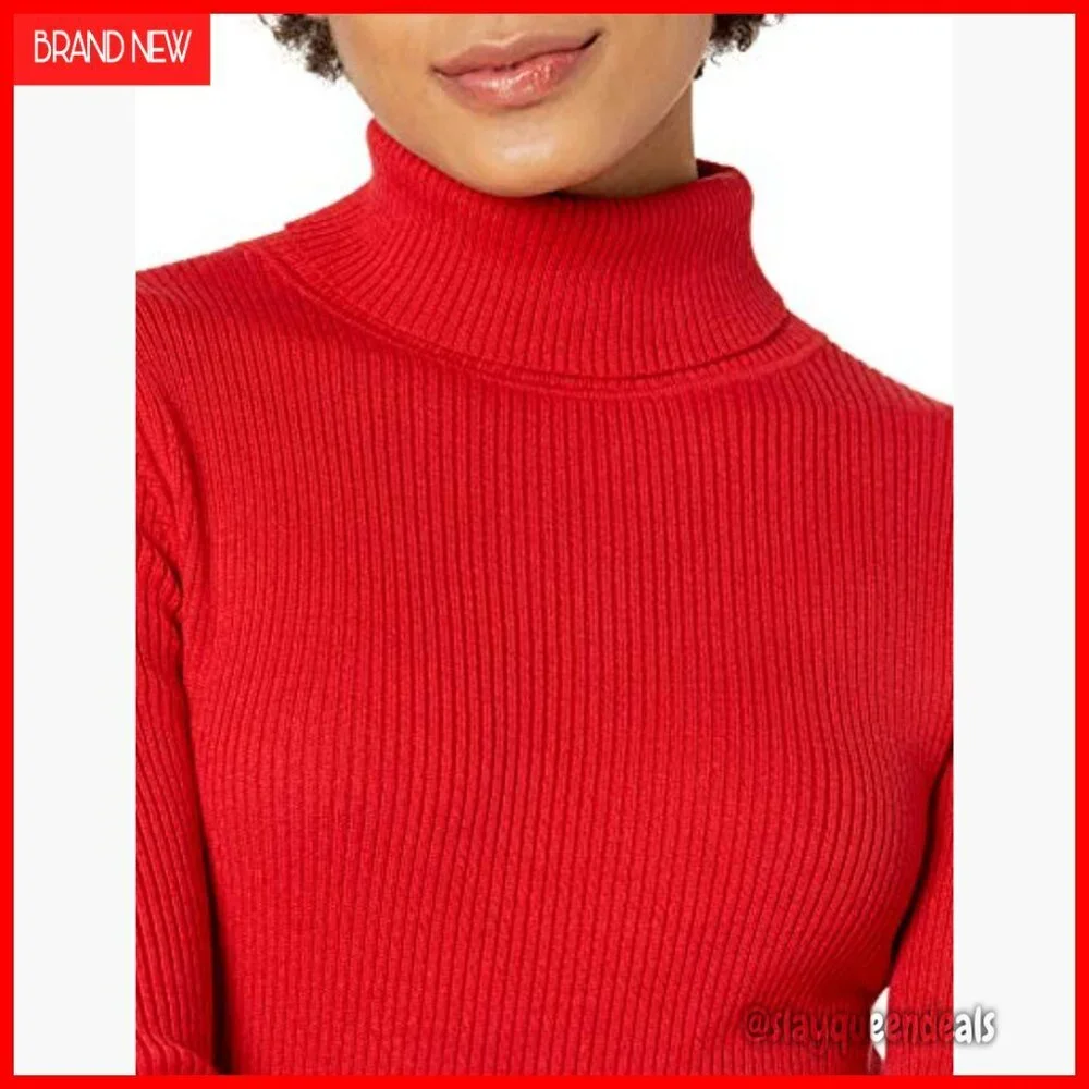 Slim Fit Long Sleeve Turtleneck Sweater Lightweight Ribbed Pullover